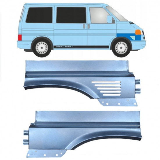 Opravný plech predného blatníka pre VW Transporter T4 Caravelle 1996-2003 / Ľavá+Pravá / Sada 10635