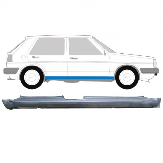 Opravný plech prahu pre VW Golf 2 1982- / Pravá 7095