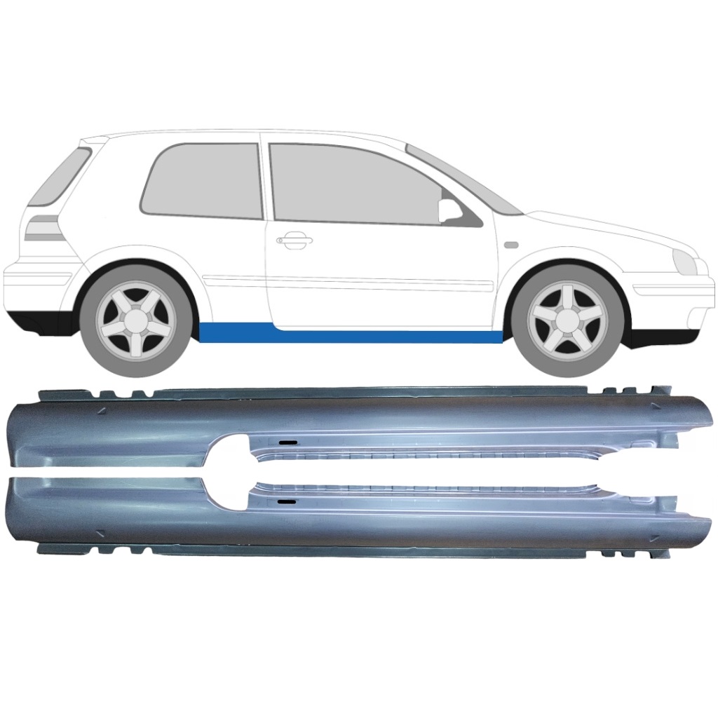 Kompletný Prah Pre Volkswagen Golf 4 1997-2006 / Ľavá+Pravá / Sada 9244