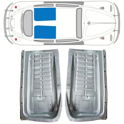 Opravný plech zadnej podlahy pre Volkswagen Kaefer 1949- / Ľavá+Pravá / Sada 10349