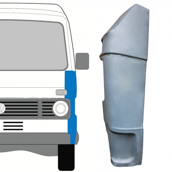 Opravný plech predného rohu pre Volkswagen LT 1975-1996 / Ľavý 7943