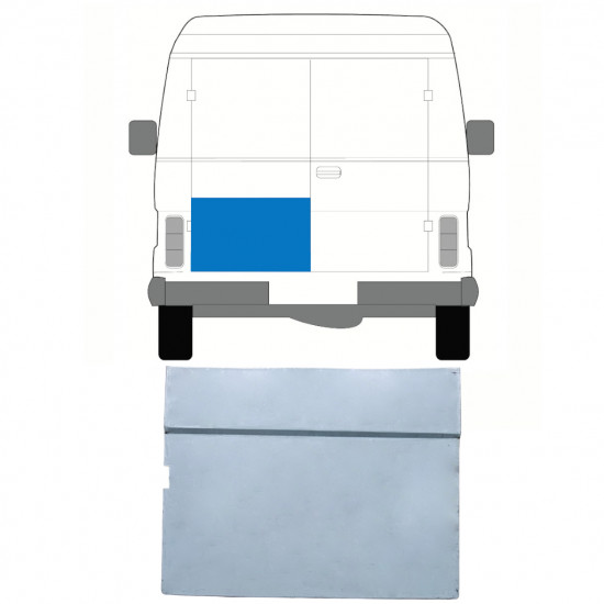 Opravný plech zadných dverí pre Volkswagen LT 1975-1996 / Ľavý 8967
