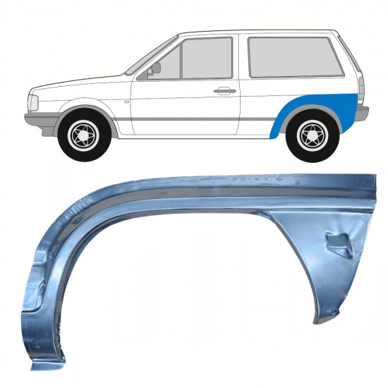 Lem zadného blatníka pre VW Polo 1981-1984 / Ľavý 7117