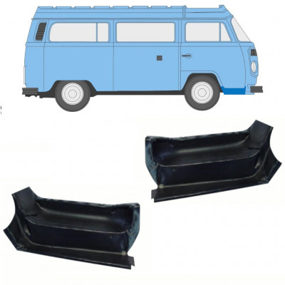 Opravný plech predného schodu pre VW Transporter T2 1967-1979 / Ľavá+Pravá / Sada 10346