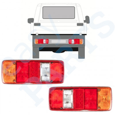 Zadná lampa pre VW Transporter T4 1990- / Ľavá+Pravá / Sada 9756