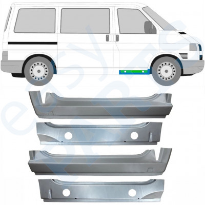 Opravný plech predného prahu vnútorný + vonkajší pre VW Transporter T4 1990-2003 / Sada 9907