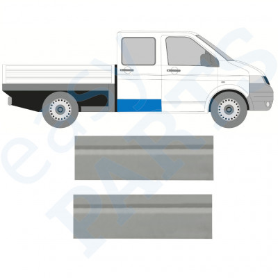 Opravný plech zadných dverí vonkajší pre VW Transporter T5 2003-2015 / Vľavo = Vpravo (symetrické) / Dvojitá kabína / Sada 10265