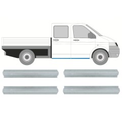 Oprava predného + zadného prahu pre Volkswagen Transporter T5 2003-2015 / Ľavá+Pravá / Sada 9696