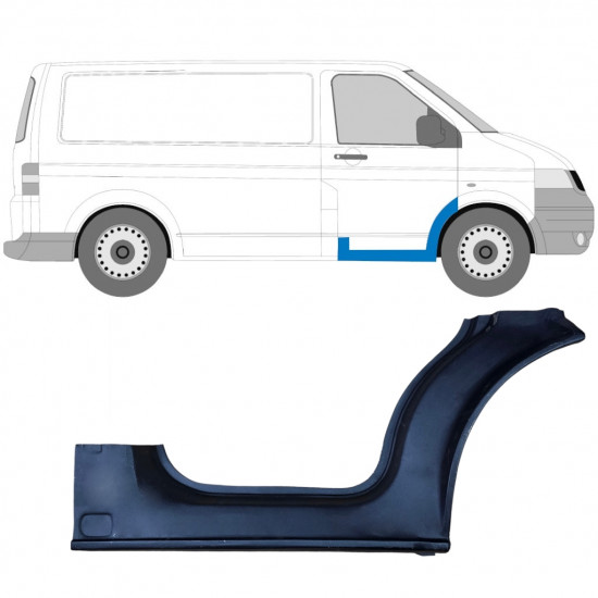 Opravný plech prahu predných dverí pre VW Transporter T5 2003-2015 / Pravá 7138