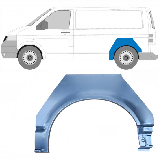 Lem zadného blatníka pre VW Transporter T5 2003-2015 / Ľavý 5382