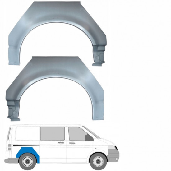 Lem zadného blatníka pre VW Transporter T5 2003-2015 / Ľavá+Pravá / Sada 10450