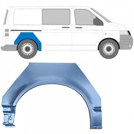 Lem zadného blatníka pre VW Transporter T5 2003-2015 / Pravá 5383