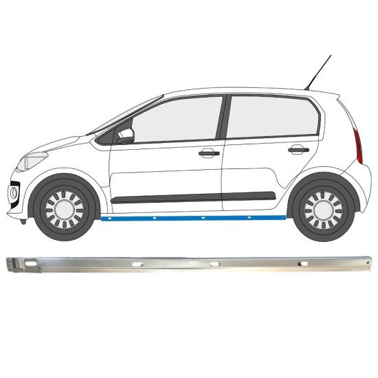 Opravný plech prahu vnútorný pre Volkswagen UP! 2011- / Ľavý 14858 Opravný plech prahu vnútorný pre Volkswagen UP! 2011- / Ľavý 14858