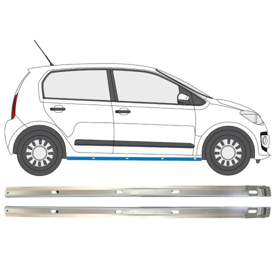 Opravný plech prahu vnútorný pre Volkswagen UP! 2011- / Ľavá+Pravá / Sada 14859 Opravný plech prahu vnútorný pre Volkswagen UP! 2011- / Ľavá+Pravá / Sada 14859
