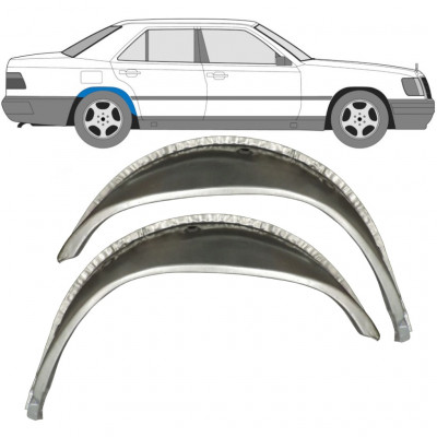 Vnútorná oprava zadného blatníka pre Mercedes W124 1984- / Ľavá+Pravá / Sada 9652