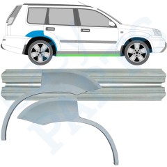 Opravný plech prahu + zadného blatníka pre Nissan X-Trail 2001-2007 / Ľavá+Pravá / Sada 9638