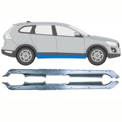Kompletný prah pre Volvo XC60 2008-2017 / Ľavá+Pravá / Sada 10345