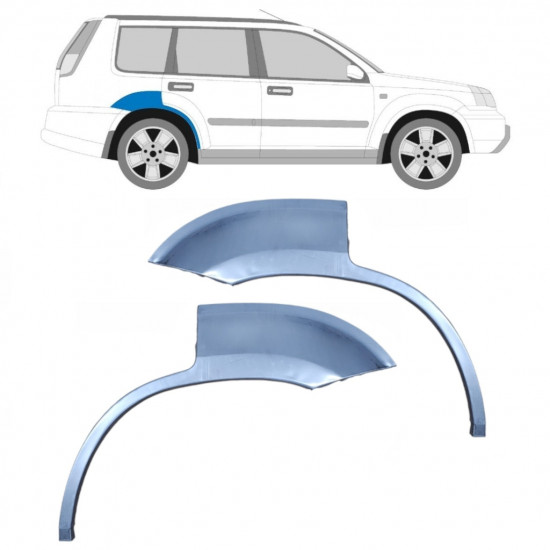 Malý opravný plech zadného blatníka pre Nissan X-TRAIL 2001-2007 / Ľavá+Pravá / Sada 10571