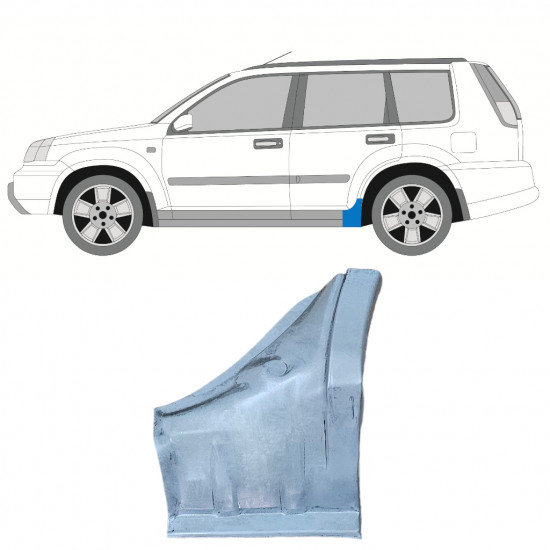 Opravný plech prahu pre Nissan X-TRAIL 2001-2007 / Ľavý 12444