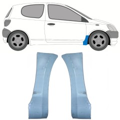 Opravný plech predného blatníka pre Toyota Yaris 1999-2005 / Ľavá+Pravá / Sada 9736