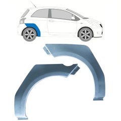 Lem zadného blatníka pre Toyota Yaris 2006-2011 / Ľavá+Pravá / Sada 11446