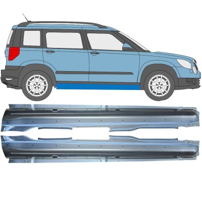 Kompletný prah pre Skoda Yeti 2009- / Ľavá+Pravá / Sada 15977