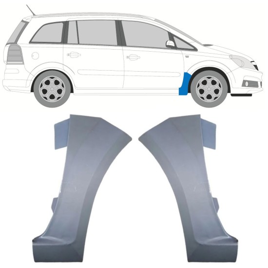 Opravný plech predného blatníka pre Opel Zafira B 2005-2012 / Ľavá+Pravá / Sada 16852