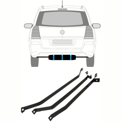 Objímky palivovej nádrže pre Opel Zafira B 2005-2012 16026