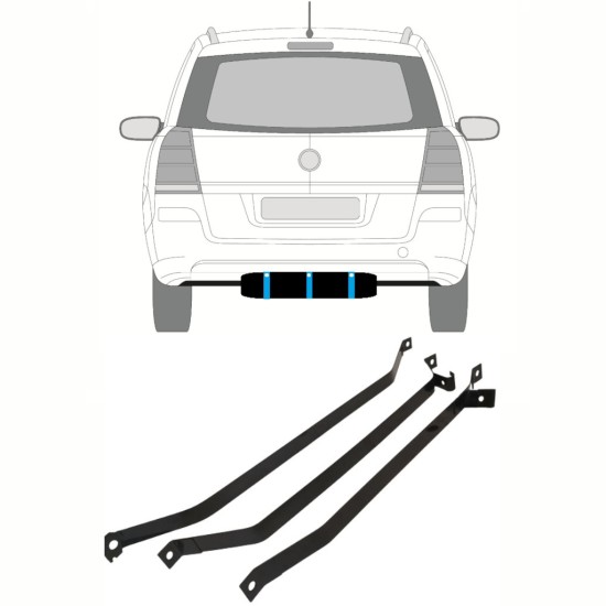 Objímky palivovej nádrže pre Opel Zafira B 2005-2012 16026