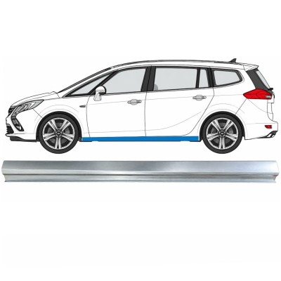 Opravný plech spodnej časti prahu pre Opel Zafira C 2012-2019 / Ľavý 17040