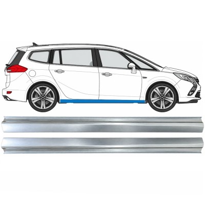 Opravný plech spodnej časti prahu pre Opel Zafira C 2012-2019 / Ľavá+Pravá / Sada 17041