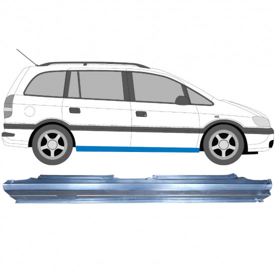 Kompletný prah pre Opel Zafira 1999-2005 / Pravá 6091