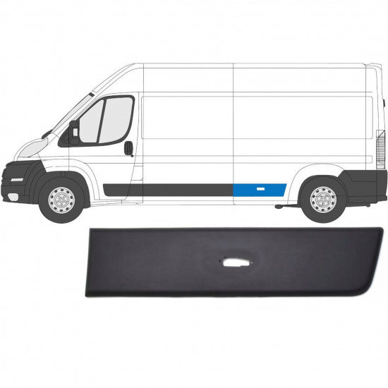 Bočná lišta B-stĺpika s otvorom so svetlom pre Fiat Ducato 2006- / Ľavý 6549