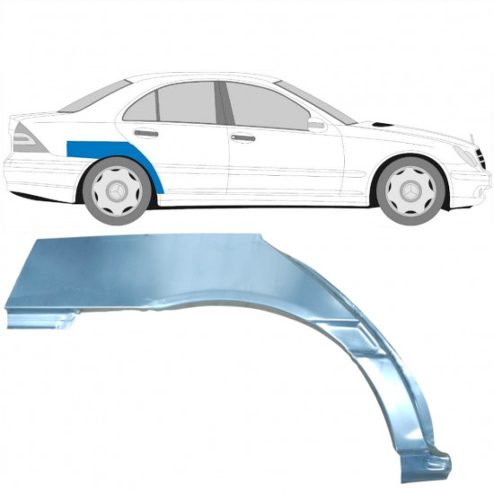 Lem zadného blatníka pre Mercedes C-class 2000-2007 / Pravá 5906