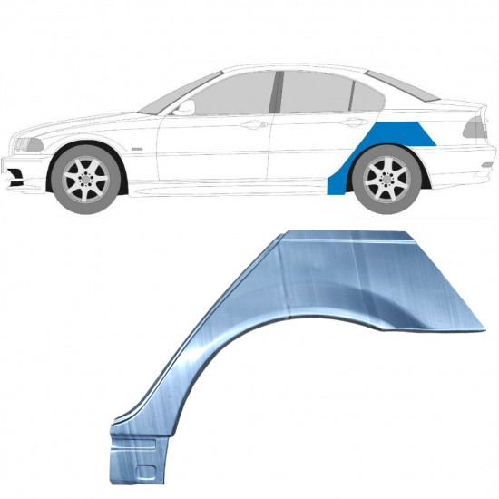 Lem zadného blatníka pre BMW E46 3 1998-2005 / Ľavý 6205