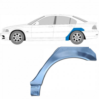 Malý opravný plech zadného blatníka pre BMW E46 3 1998-2005 / Ľavý 6201