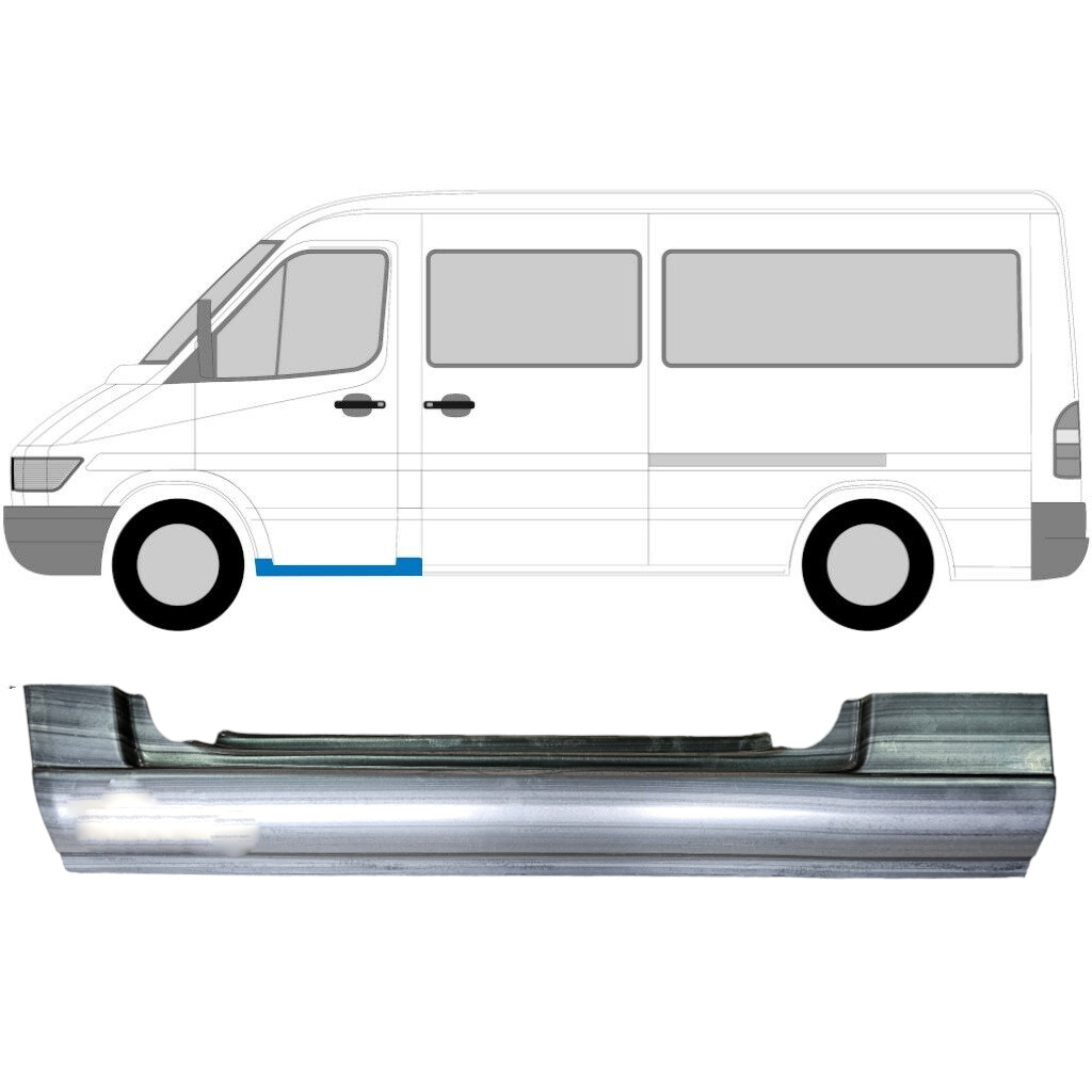 Opravný Plech Prahu Predných Dverí Pre Mercedes Sprinter 1995-2006 / Ľavý 5813