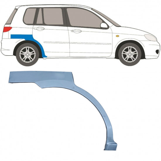 Lem zadného blatníka pre Mazda 2 2003-2007 / Pravá 6315