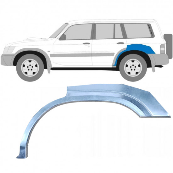 Lem zadného blatníka pre Nissan Patrol 1997-2009 / Ľavý 6264