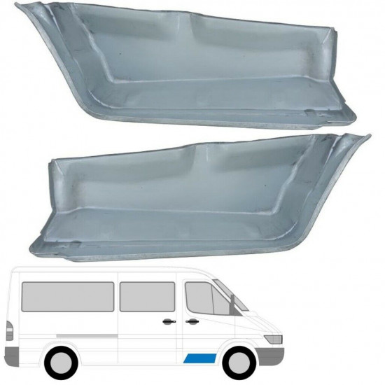 Opravný plech predného schodu pre Mercedes Sprinter 1995-2006 / Ľavá+Pravá / Sada 6266