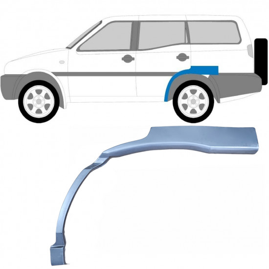 Lem zadného blatníka pre Nissan Terrano 1993-1999 / Ľavý 6252